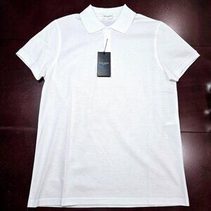 Saint Laurent Logo-Embroidered Short-Sleeved Polo Shirt